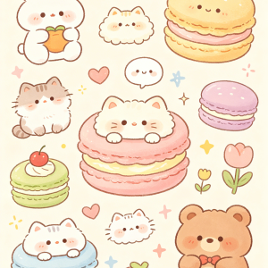 Cute Kawaii Cartoon Memo Pads | Lovely Doodle Sticky Notes Set