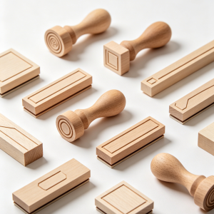 Minimalist Geometric Decorative Stamps | Ins Style Wooden Rubber Stamp Set