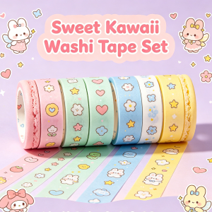 Cute Kawaii Cartoon Washi Tape | Lovely Decor Tape Set